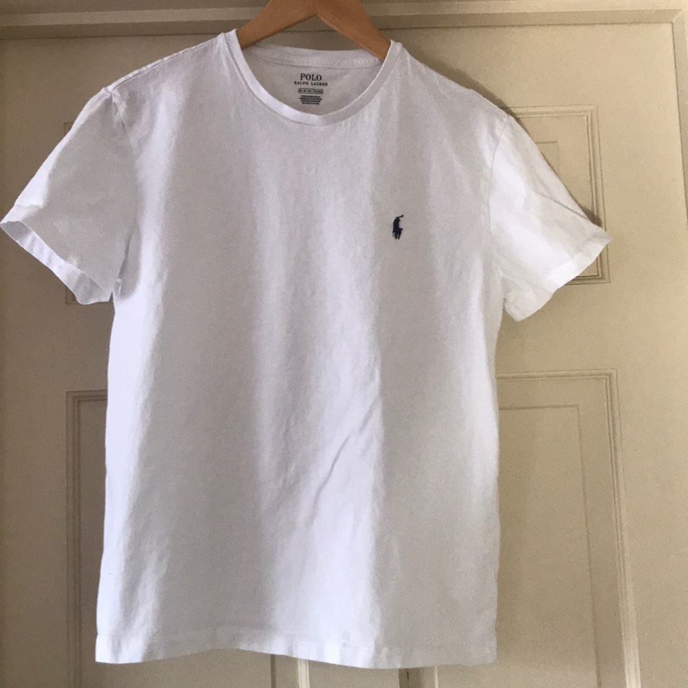 Youth MED white Ralph Lauren crew neck t-shirt